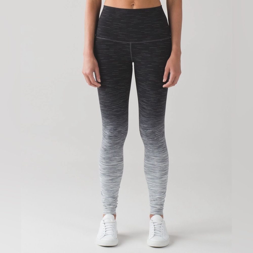 Lululemon Wunder Under Hi-Rise Tight Ombre Melange Space Dye Black 25” leggings
